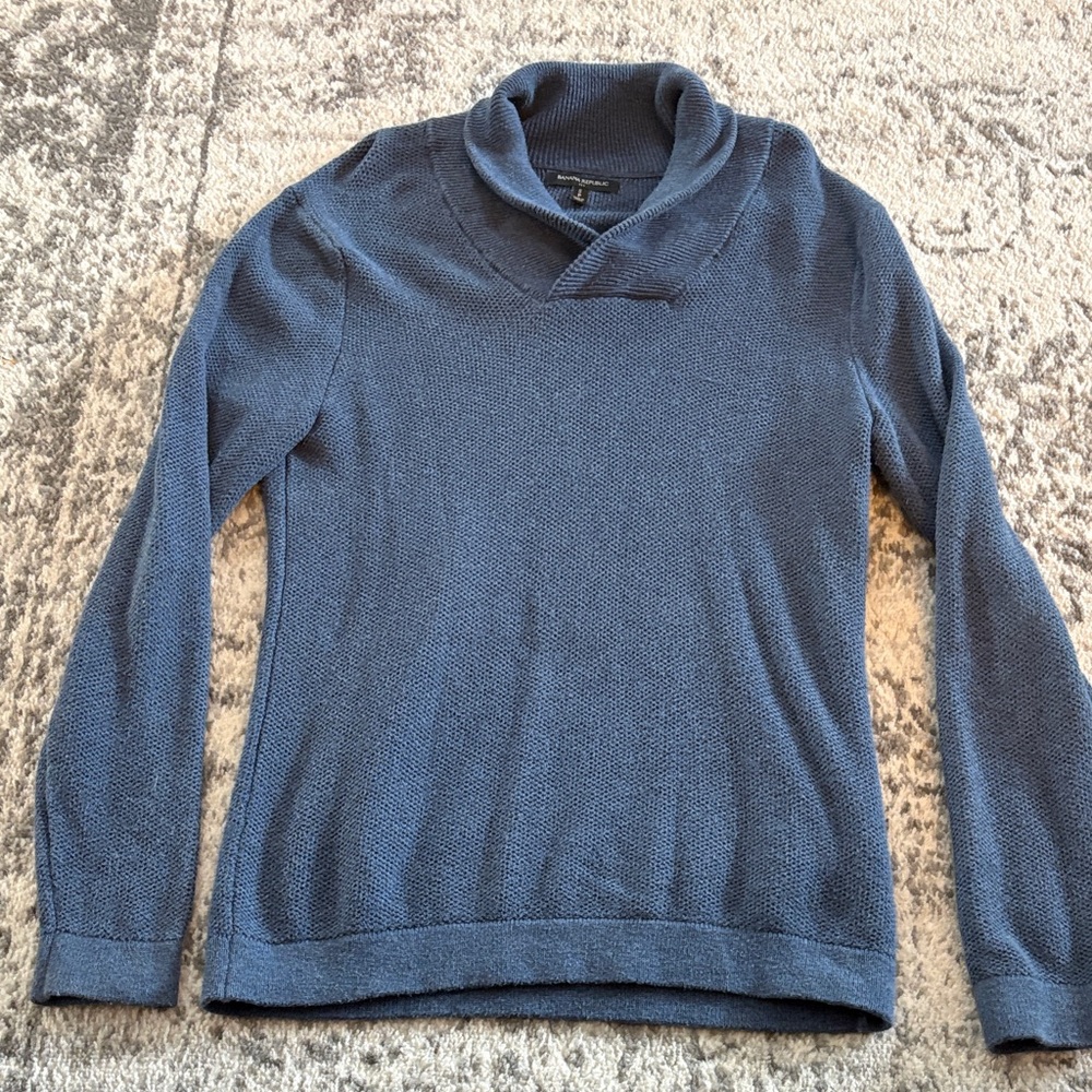 Men's SM cotton Blue Sweater